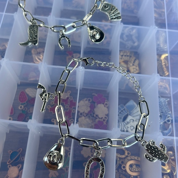 Handmade Cowboy Charm Bracelets - Picture 2 of 2